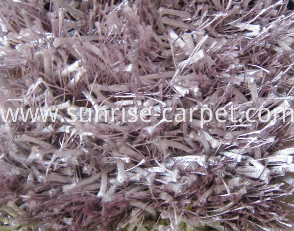 viscose & silk shaggy rug